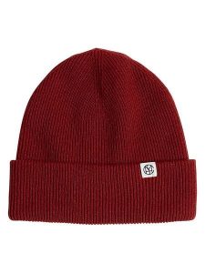 MOSS COPENHAGEN Wełniana czapka beanie "Lowee" w kolorze bordowym rozmiar: onesize. Czerwone czapki Moss Copenhagen, bez wzorów, z materiału. Za 147,65 zł.
