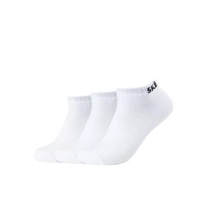 Skarpetki sportowe dla dorosłych 3PPK Mesh Ventilation Socks. Białe skarpetki Skechers, bez wzorów, z meshu. Za 25,99 zł.