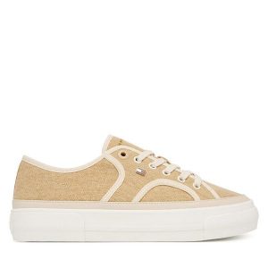 Tenisówki Tommy Hilfiger. Żółte trampki TOMMY HILFIGER, bez wzorów, bez zapięcia. Za 409,99 zł.