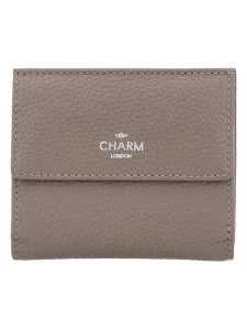 Charm Skórzany portfel w kolorze szarobrązowym - 10,5 x 9 x 1,5 cm rozmiar: onesize. Brązowe portfele Charm, bez wzorów, z materiału. Za 97,51 zł.