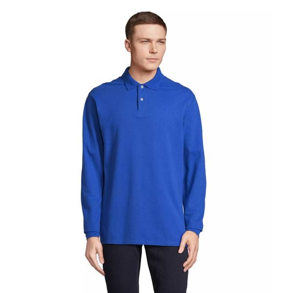 Koszulka polo z długim rękawem Sol's Pacific. Niebieskie bluzki SOL'S, s, bez wzorów, bez kołnierzyka, bez ramiączek. Za 148,00 zł.