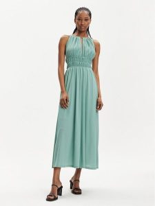 YAS Sukienka koktajlowa Olinda 26032460 Zielony Regular Fit. Zielone kombinezony YAS, xl, bez wzorów, z syntetyku, wizytowe, bez kołnierzyka, bez ramiączek. Za 179,99 zł.