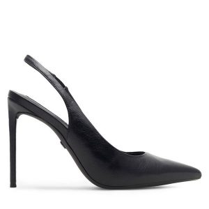 Sandały Nine West. Czarne sandały Nine West, bez wzorów, bez obcasa, na szpilce, bez zapięcia. Za 139,99 zł.