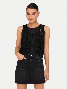 ONLY Top Lizzy 15343882 Czarny Regular Fit. Czarne topy ONLY, xs, bez wzorów, z syntetyku, bez kołnierzyka, bez ramiączek. Za 59,99 zł.
