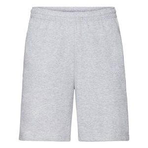 Spodenki Jersey Dla Dorosłych Unisex. Szare szorty FRUIT OF THE LOOM, bez wzorów, z jersey, sportowe. Za 49,99 zł.