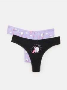 Majtki stringi 2 pack Pusheen The Cat - wielobarwny. Stringi Sinsay, bez wzorów. Za 19,99 zł.