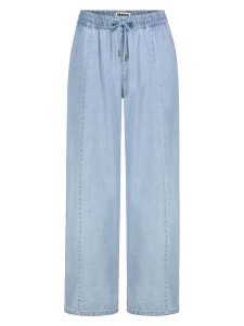 Sublevel Spodnie w kolorze błękitnym rozmiar: XL. Niebieskie spodnie z wysokim stanem Sublevel, bez wzorów, z bawełny, z podwyższonym stanem. Za 126,99 zł.