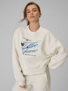 4F Bluza dresowa loose bez kaptura damska - beżowa S. Brązowe bluzy 4f, s, bez wzorów, z dresówki, bez kaptura. Za 149,99 zł.