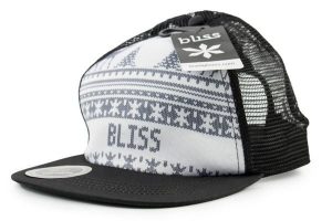 Czapka z daszkiem unisex Level Bliss trucker. Czarne czapki Level, bez wzorów, z materiału, klasyczne. Za 53,49 zł.