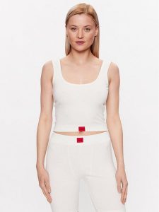 Hugo Koszulka piżamowa 50490639 Beżowy Slim Fit. Brązowe koszule nocne Hugo, bez wzorów, z syntetyku, bez ramiączek. Za 239,99 zł.