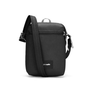 Saszetka Pacsafe Go Festival Crossbody - jet black. Czarne nerki i saszetki Pacsafe, bez wzorów. Za 272,99 zł.