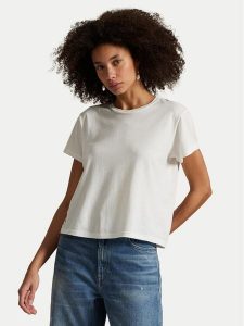 Polo Ralph Lauren T-Shirt 211967102001 Biały Classic Fit. Białe t-shirty Polo Ralph Lauren, s, bez wzorów, z bawełny, bez kołnierzyka, bez ramiączek. Za 279,99 zł.