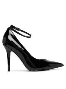 Guess Szpilki FLFNPL PAF08 Czarny. Czarne szpilki Guess, z aplikacjami, ze skóry, bez obcasa. Za 539,99 zł.