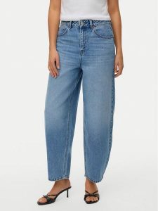 Vero Moda Jeansy Billie 10341198 Niebieski Barrel Fit. Niebieskie jeansy Vero Moda, bez wzorów, z bawełny. Za 229,99 zł.