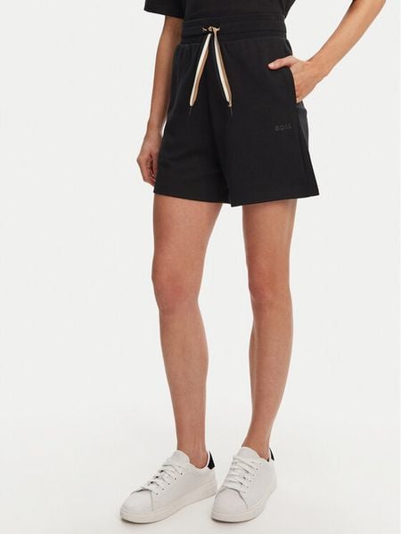 BOSS Szorty piżamowe Cp Stripe_Shorts 50539981 Czarny Relaxed Fit. Czarne piżamy Boss, bez wzorów, z bawełny, bez ramiączek. Za 139,99 zł.