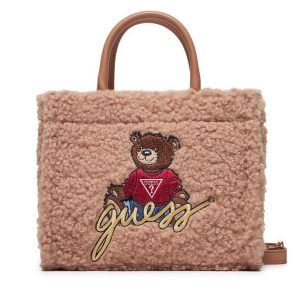 Torebka Guess. Brązowe torebki klasyczne Guess, z aplikacjami, bez dodatków. Za 239,99 zł.