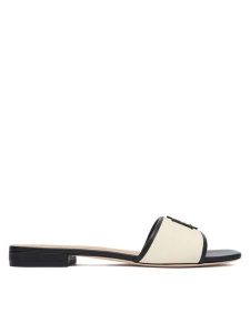 LAUREN RALPH LAUREN Klapki 802P04395004 Écru. Białe klapki Lauren Ralph Lauren, bez wzorów, z materiału, bez obcasa. Za 475,99 zł.