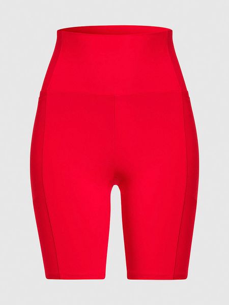 Les Lunes Szorty sportowe "Luna" w kolorze czerwonym rozmiar: M. Czerwone spodenki sportowe Les Lunes, m, bez wzorów, z podwyższonym stanem, outdoorowe. Za 126,99 zł.