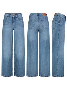 Sublevel Dżinsy - Comfort fit - w kolorze niebieskim rozmiar: XL. Niebieskie jeansy Sublevel, z aplikacjami, ze skóry, z podwyższonym stanem. Za 149,66 zł.
