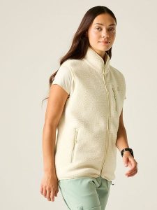 Dare 2b Kamizelka polarowa "Excursion" w kolorze kremowym rozmiar: 42. Brązowe kamizelki Dare 2b, bez wzorów, z polaru, bez kołnierzyka, bez ramiączek, bez kaptura. Za 127,05 zł.