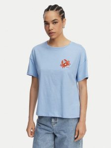 Liu Jo T-Shirt WA6414 JS923 Niebieski Regular Fit. Niebieskie t-shirty Liu Jo, m, bez wzorów, z bawełny, bez kołnierzyka, bez ramiączek. Za 299,99 zł.