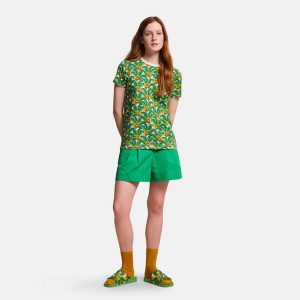 Orla Kiely damska koszulka. Czarne bluzki Regatta, bez wzorów, z bawełny, eleganckie, bez kołnierzyka, bez ramiączek. W wyprzedaży za 54,99 zł.