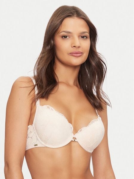 Selmark Biustonosz push-up Federica 61113 Beżowy. Brązowe biustonosze Selmark, bez wzorów, z syntetyku. Za 139,99 zł.