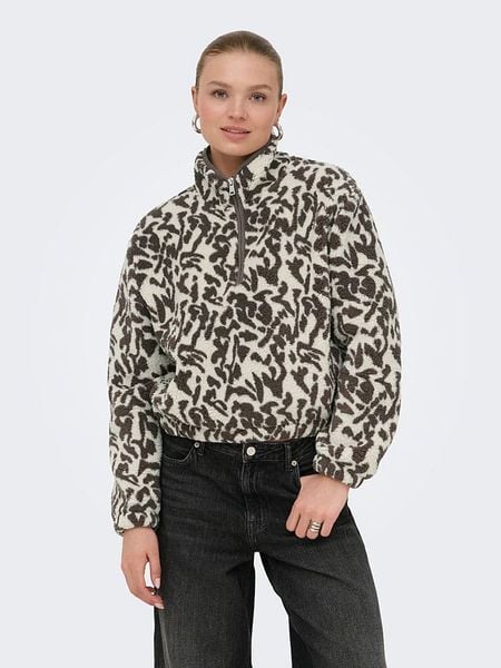 ONLY Bluza polarowa w kolorze kremowym rozmiar: S. Brązowe bluzy ONLY, s, bez wzorów, z polaru, bez kaptura. Za 139,95 zł.