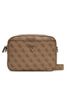 Guess Torebka Meridian II HWSG69 74140 Beżowy. Brązowe listonoszki Guess, z aplikacjami, ze skóry, bez dodatków. Za 379,99 zł.