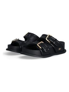 Liu Jo Klapki w kolorze czarnym rozmiar: 37. Czarne klapki Liu Jo, bez wzorów, z otwartym noskiem, bez obcasa. Za 199,03 zł.