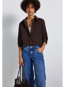 Street One Bluzka w kolorze ciemnobrązowym rozmiar: 40. Brązowe bluzki Street One, bez wzorów, z bawełny, street, bez kołnierzyka, bez ramiączek. Za 126,75 zł.