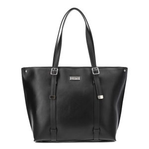 Czarna Modna Shopperka Damska Big Star. Czarne shopper bag Big Star, bez wzorów, z jeansu, bez dodatków. Za 229,00 zł.