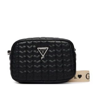 Torebka Guess. Czarne listonoszki Guess, z aplikacjami, bez dodatków. Za 249,99 zł.