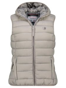 Geographical Norway Kamizelka pikowana "Vatikotal" w kolorze jasnoszarym rozmiar: M. Szare kamizelki Geographical Norway, m, bez wzorów, bez kołnierzyka, bez ramiączek, bez kaptura. Za 144,92 zł.