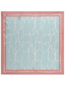 LUHTA Jedwabny szal "Nakolinna" w kolorze turkusowo-jasnoróżowym - 53 x 53 cm rozmiar: onesize. Różowe szaliki Luhta, bez wzorów, z jedwabiu. Za 92,21 zł.