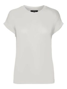 Vero Moda Koszulka w kolorze białym rozmiar: M. Białe bluzki Vero Moda, m, bez wzorów, bez kołnierzyka, bez ramiączek. Za 52,67 zł.