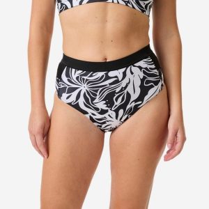 Dół kostiumu kąpielowego surfingowego damski Decathlon Rosa Bermeo. Czarne bikini DECATHLON, bez wzorów, z elastanu. Za 79,99 zł.
