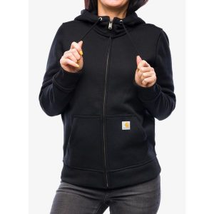 Bluza z kapturem damska Carhartt Clarksburg Zip Sweatshirt. Czarne bluzy CARHARTT, s, bez wzorów, z kapturem. Za 291,99 zł.