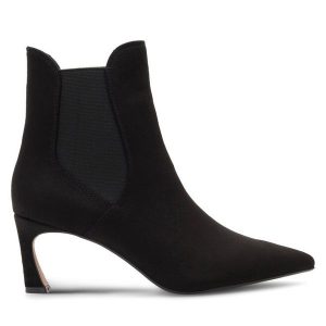 Botki Nine West. Czarne botki Nine West, bez wzorów, bez obcasa, na szpilce, bez zapięcia. Za 279,99 zł.