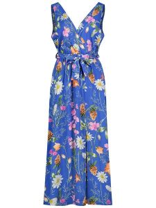 Sublevel Sukienka w kolorze niebieskim rozmiar: M/L. Niebieskie sukienki Sublevel, l, bez wzorów, z tkaniny, bez kołnierzyka, bez ramiączek, maxi. Za 136,13 zł.
