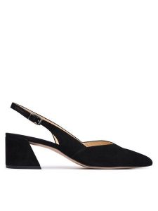 HÖGL Czółenka 1-104612 Czarny. Czarne czółenka HÖGL, bez wzorów, ze skóry, bez obcasa, bez zapięcia. Za 689,99 zł.