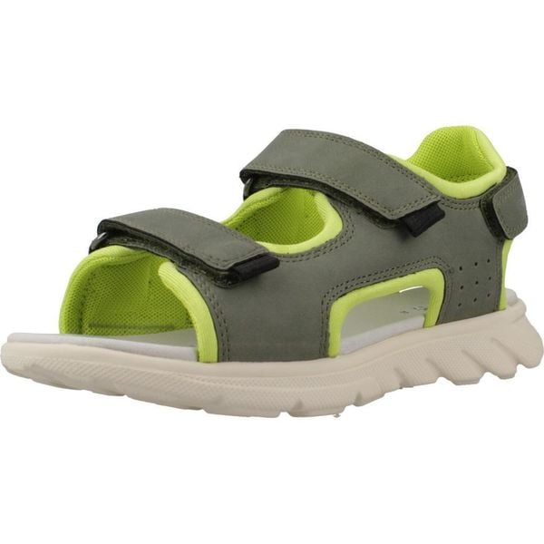 Sandały GEOX J SANDAL AIRADYUM BO Zielony. Zielone sandały Geox, bez wzorów, z syntetyku, bez obcasa, bez zapięcia. Za 141,99 zł.