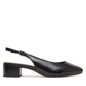 Czółenka ECCO. Czarne czółenka ecco, bez wzorów, bez obcasa, bez zapięcia. Za 599,99 zł.