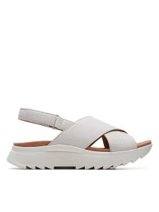 Clarks Sandały DashLite Wish 26171949 Beżowy. Brązowe sandały Clarks, bez wzorów, ze skóry, bez obcasa, na płaskiej podeszwie, bez zapięcia. W wyprzedaży za 289,99 zł.