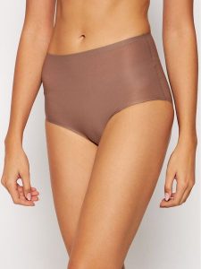 Chantelle Figi klasyczne z wysokim stanem Soft Stretch C26470 Brązowy. Brązowe figi Chantelle, bez wzorów, z syntetyku. Za 59,99 zł.