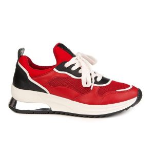 TAMARIS Sneakers ZLN 0517 czerwone. Czerwone sukienki Trespass, bez wzorów, ze skóry, sportowe, bez kołnierzyka, bez ramiączek, sportowe. Za 276,99 zł.