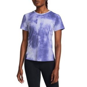 Tank top do biegania damski Under Armour Laser Wash. Fioletowe topy Under Armour, l, bez wzorów, sportowe, bez kołnierzyka, bez ramiączek. Za 159,99 zł.