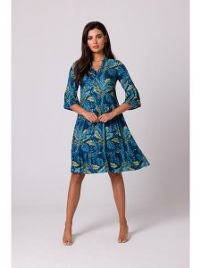 Be Wear Sukienka w kolorze turkusowym rozmiar: L. Niebieskie sukienki Be Wear, l, bez wzorów, bez kołnierzyka, bez ramiączek, mini, rozkloszowane. Za 144,92 zł.