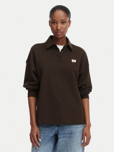 Calvin Klein Jeans Bluza LV047G230G Brązowy ciemny Relaxed Fit. Brązowe bluzy Calvin Klein Jeans, m, bez wzorów, z bawełny, bez kaptura. Za 331,99 zł.