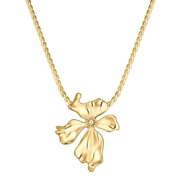 Yokoamii Naszyjnik kwiat z pozlacanej stopu metali Naszyjniki 1 ct Damski. Żółte naszyjniki Yokoamii, pozłacane. Za 169,99 zł.